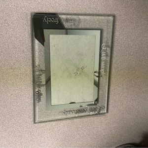 Mirrored glass picture frame